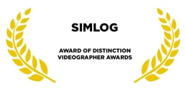 Award for simlog golden leaves on a white background